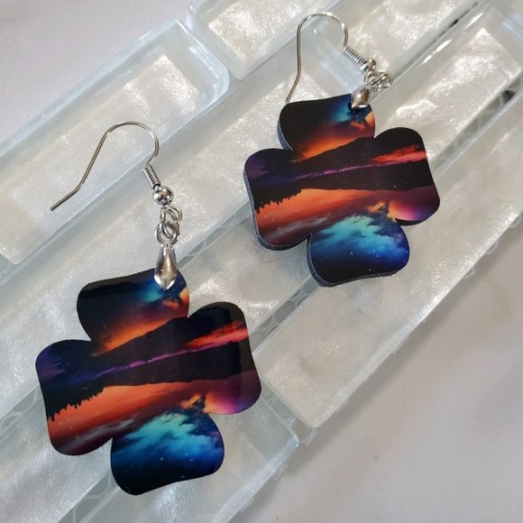 Lake Reflections Earrings - Picture 1 of 8